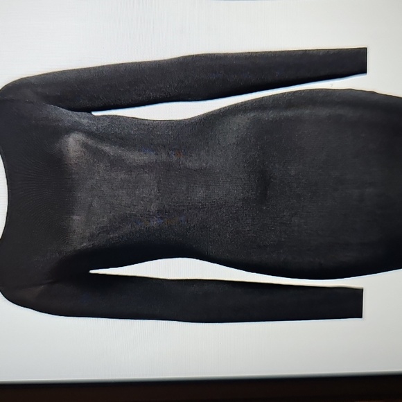 NWT Free People Call Me Later Long Sleeved Tie Back Minidress L & XL Black - Picture 9 of 10